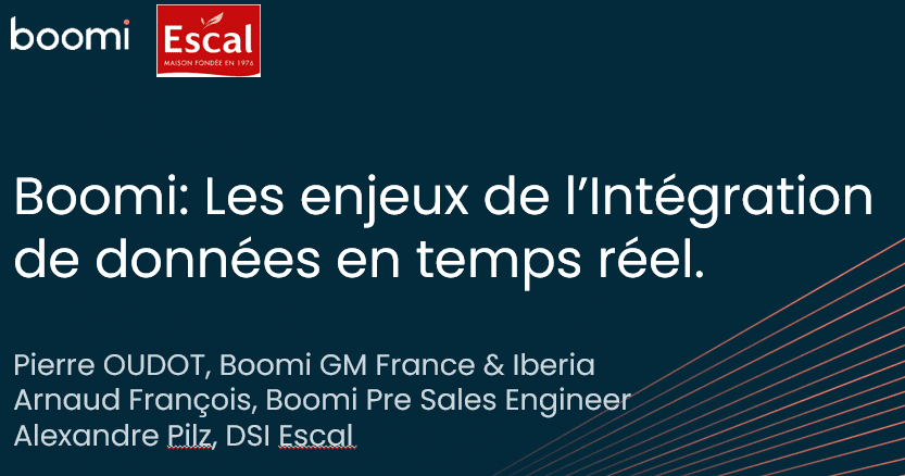 Big Data & AI Paris "Les enjeux de l'intégration de données en temps réel : retour d'expérience, Alexandre Pilz société Escal, spécialisée en fabrication et commercialisation de produits alimentaires surgelés"