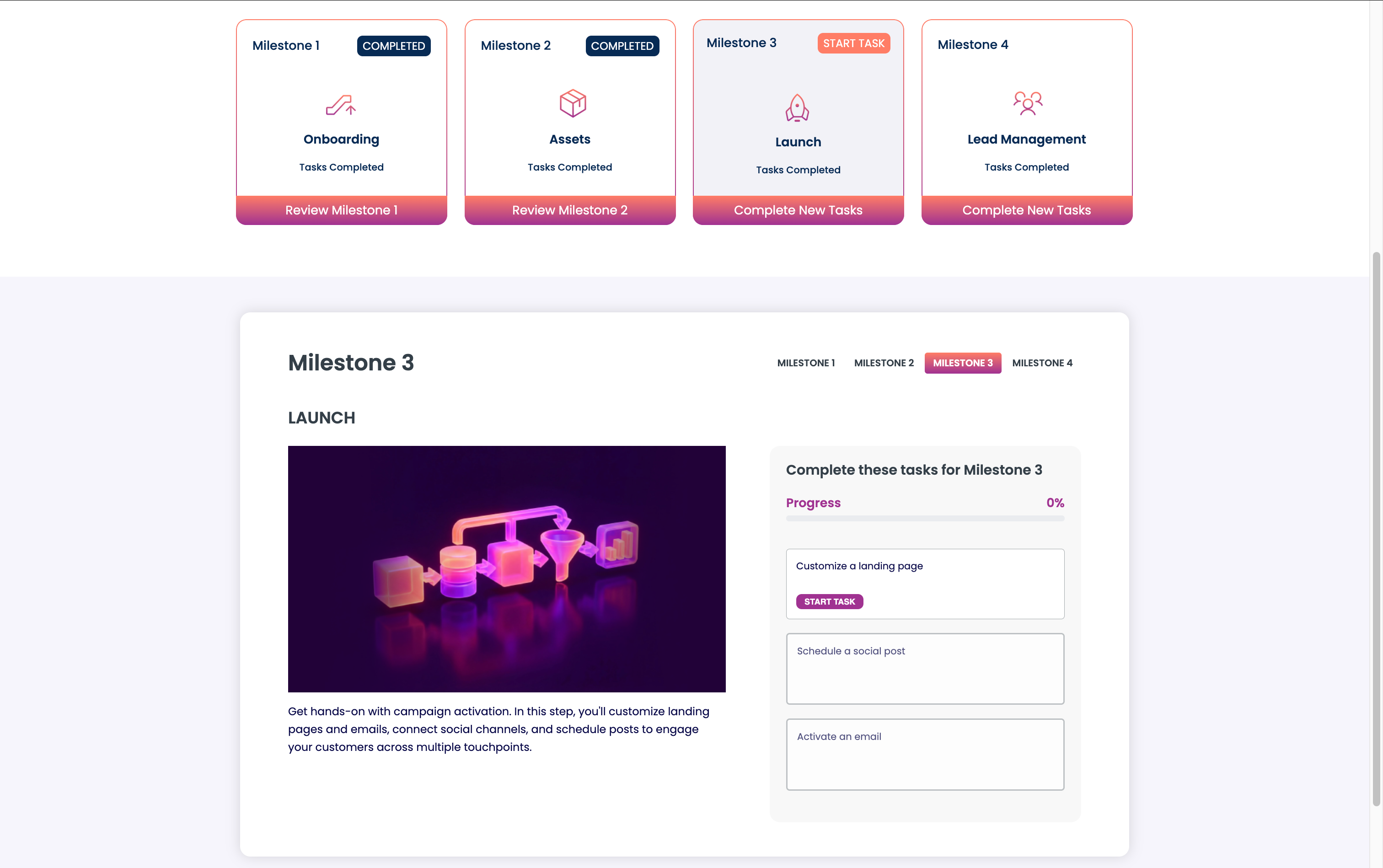 Boomi Partner Campaign Creator Onboarding screen