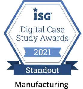 ISG Digtal Case Study Awards 2021 Standout Manufacturing