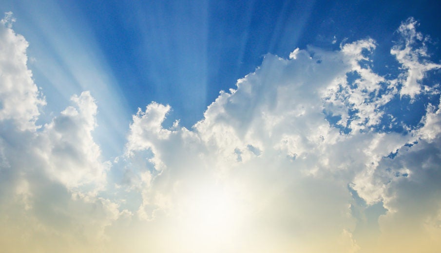 Cloud with sun rays