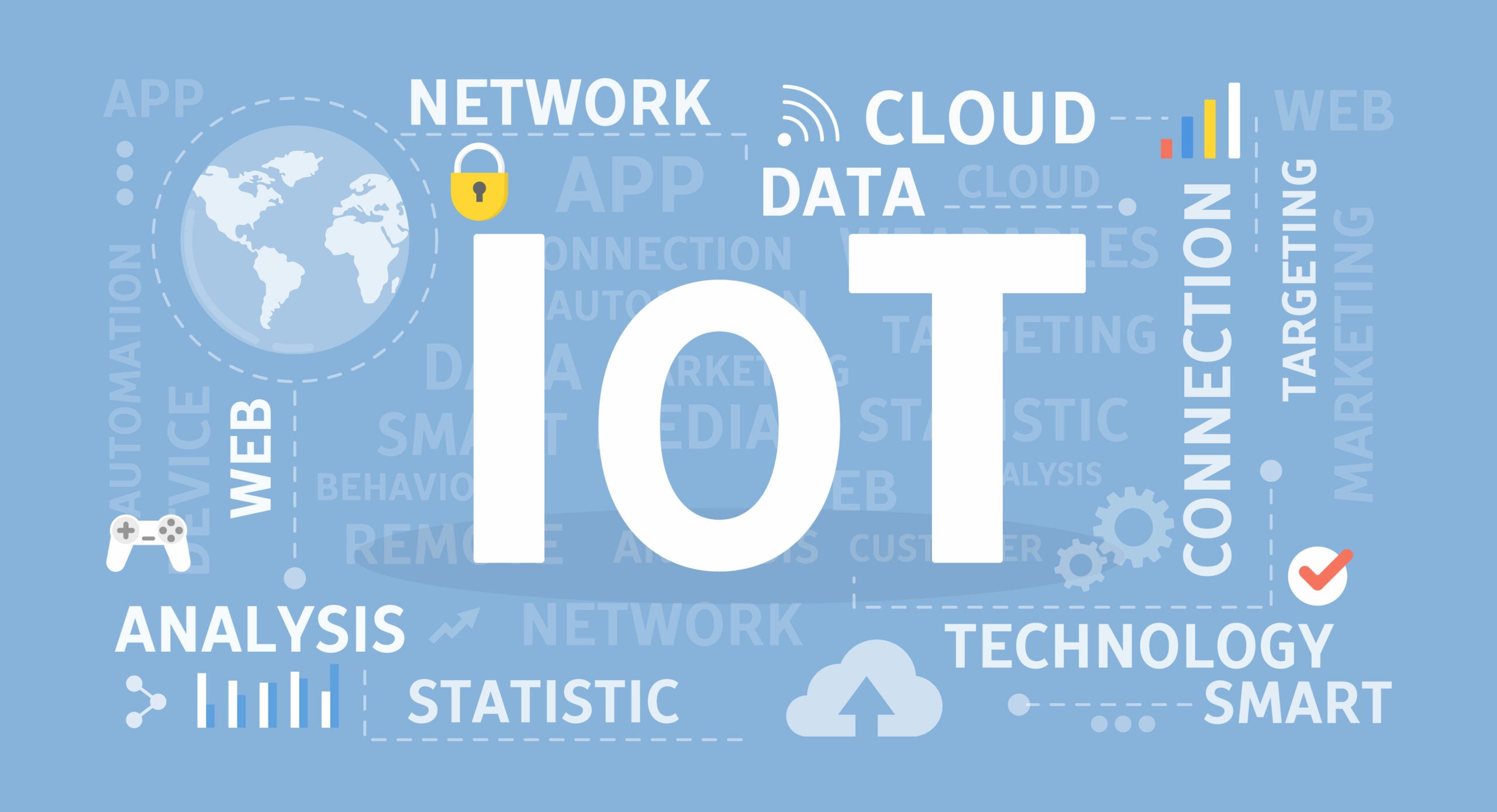 Internet of things concept illustration. Idea of cloud, technology and home.